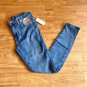 GAP Girl Denim High Rise Skinny Jeans - Light Blue